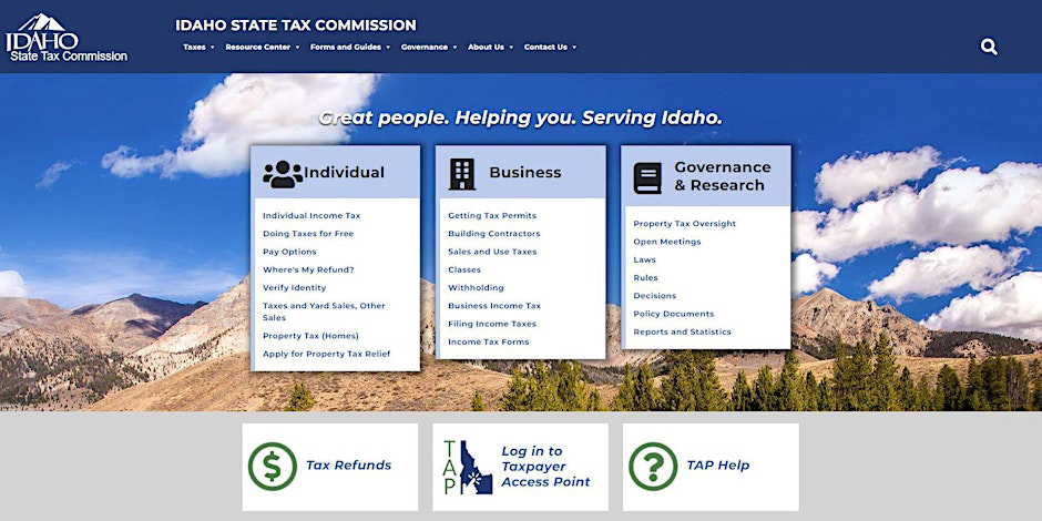 Taxpayer Access Point on the Idaho State Tax Commission website. Class name: Taxpayer Access Point (TAP) Tips and Tricks